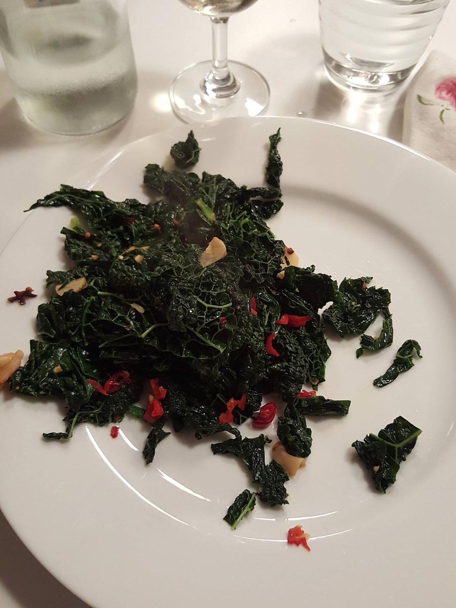 Cavolo nero on the plate