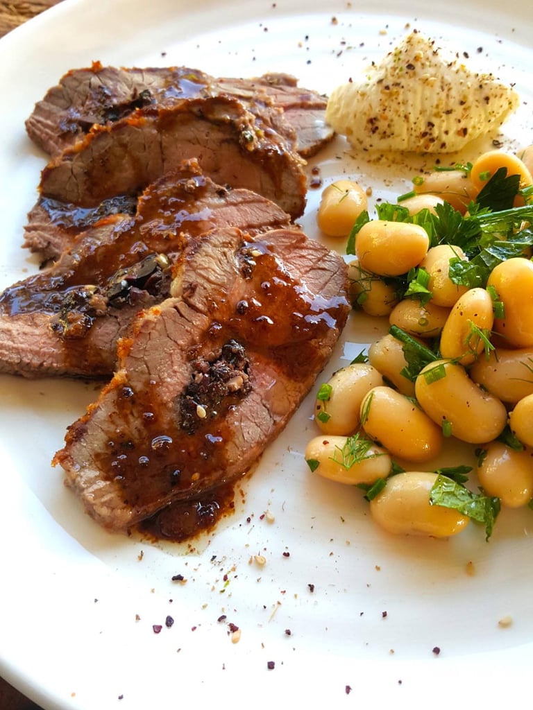 Lamb stuffed with olives