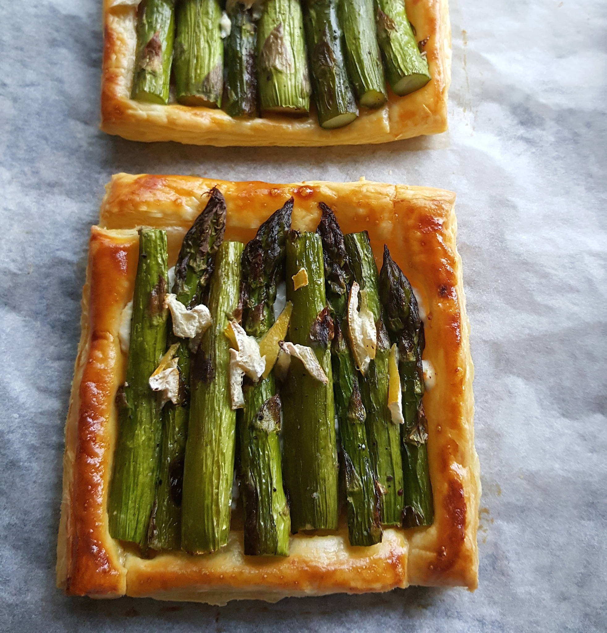 asparagus tarts cooked cropped