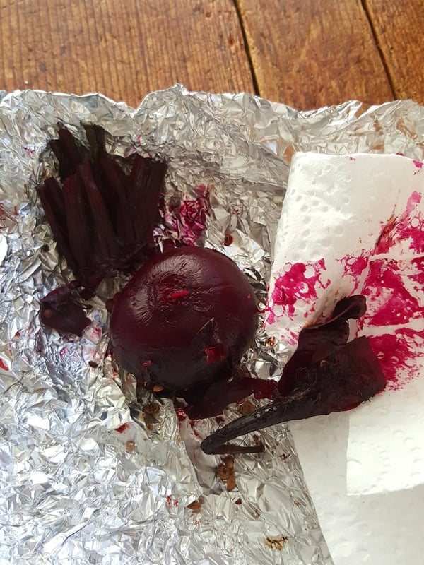 beetroot in foil