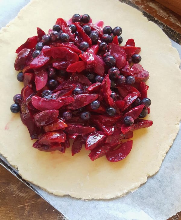 Plum & blueberry tart 4