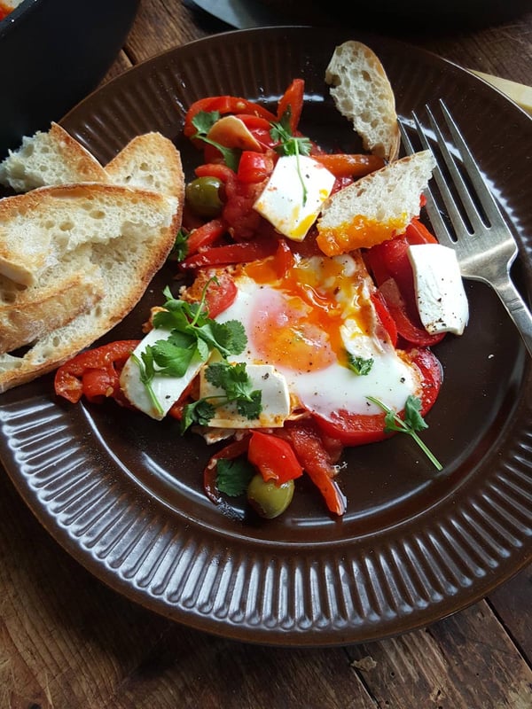 Tunisian eggs with extras 1