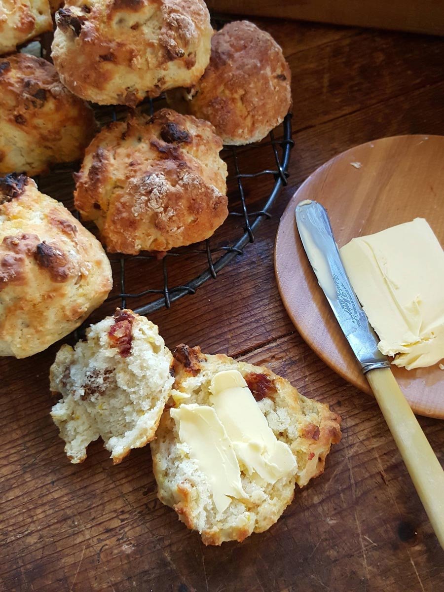 Buttermilk date scones
