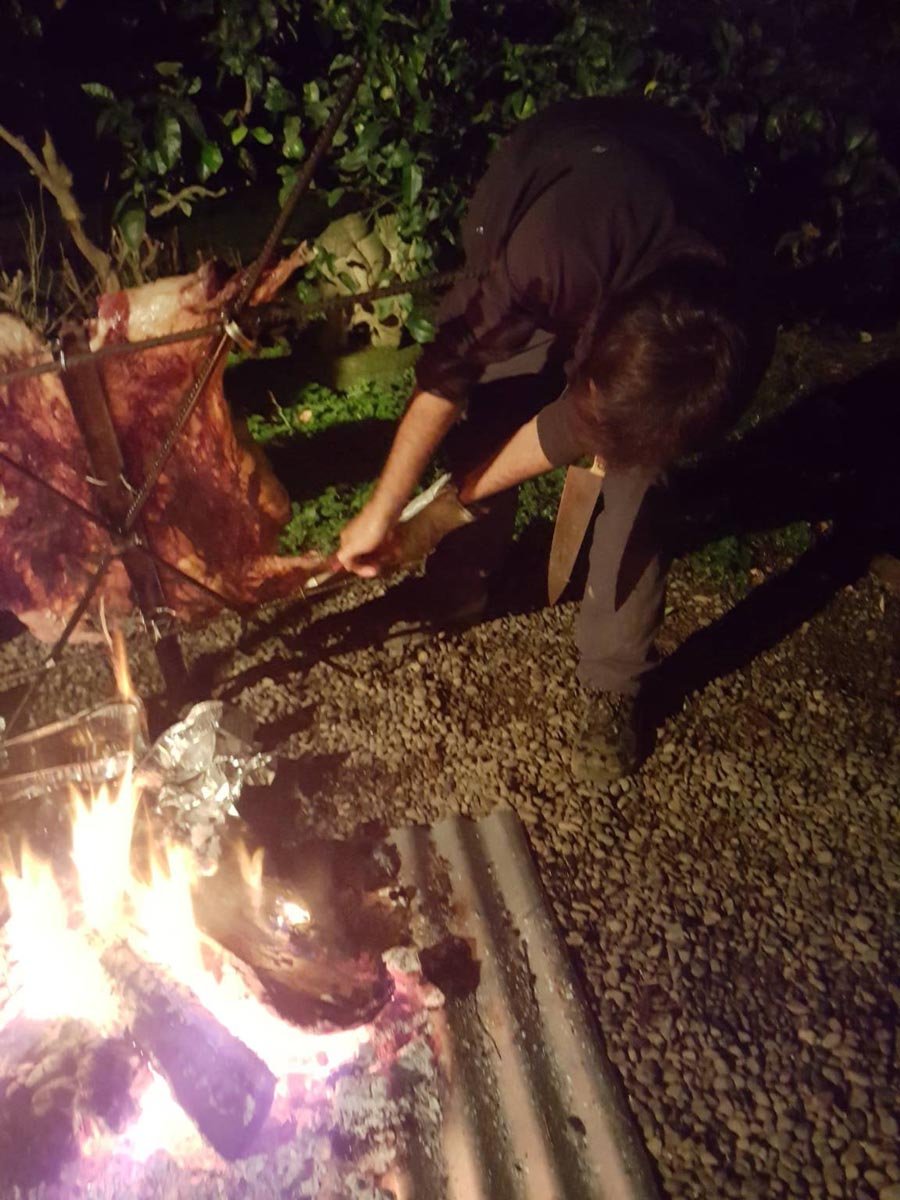 Pig on a spit