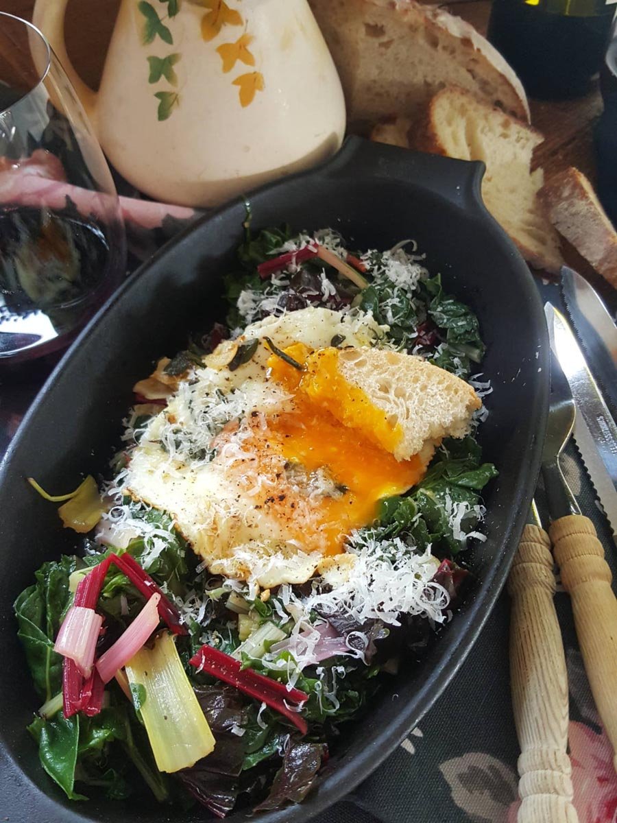 Rainbow chard & egg