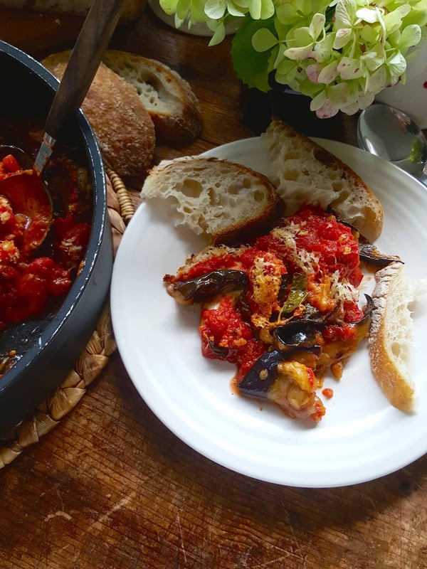 Baked Eggplent & Peppers 4