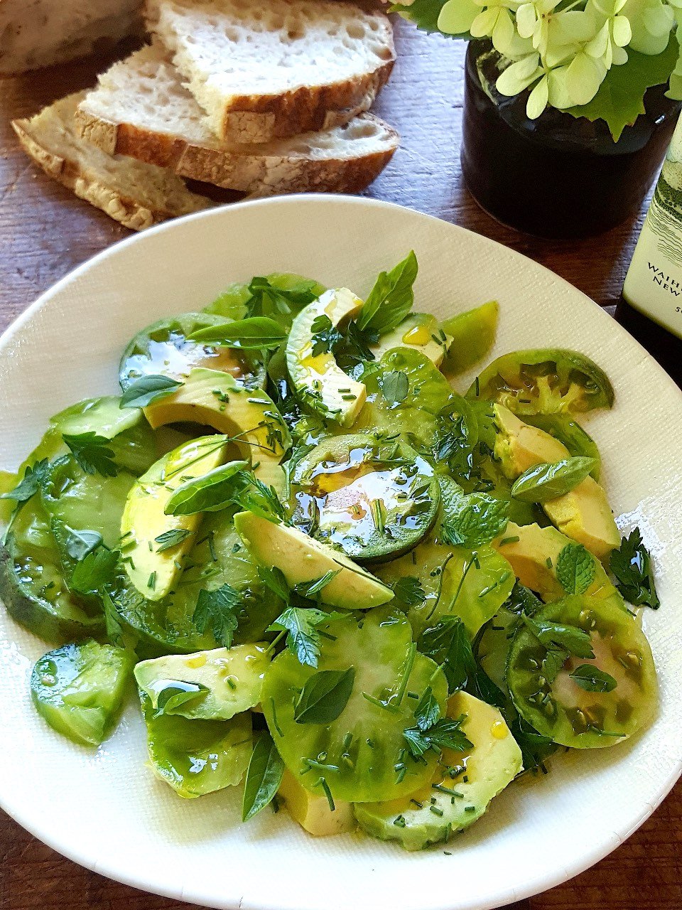 Green Tomato & Avocado Salad