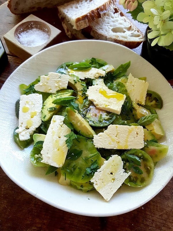 Green Tomato & Avocado Salad