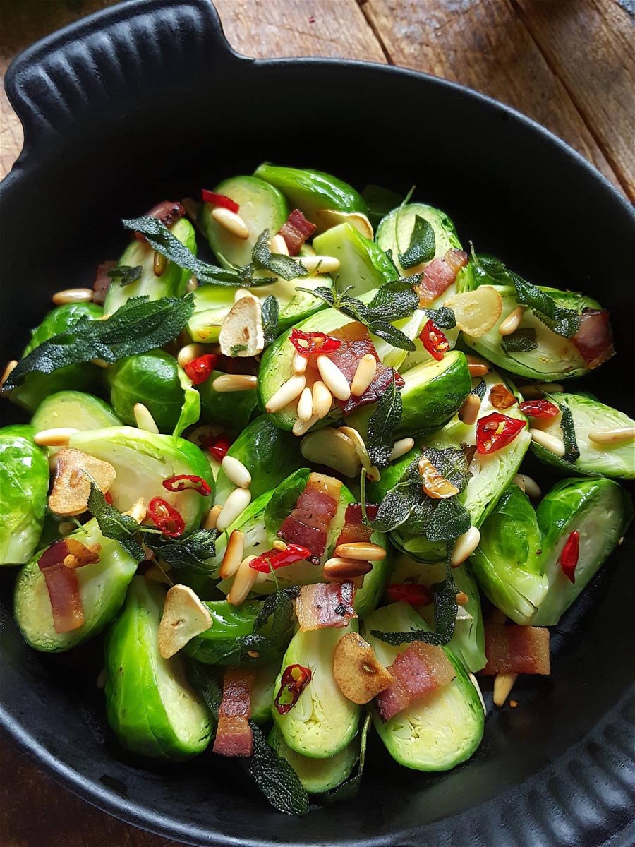 Brussels Sprouts with Chilli 'n Sage