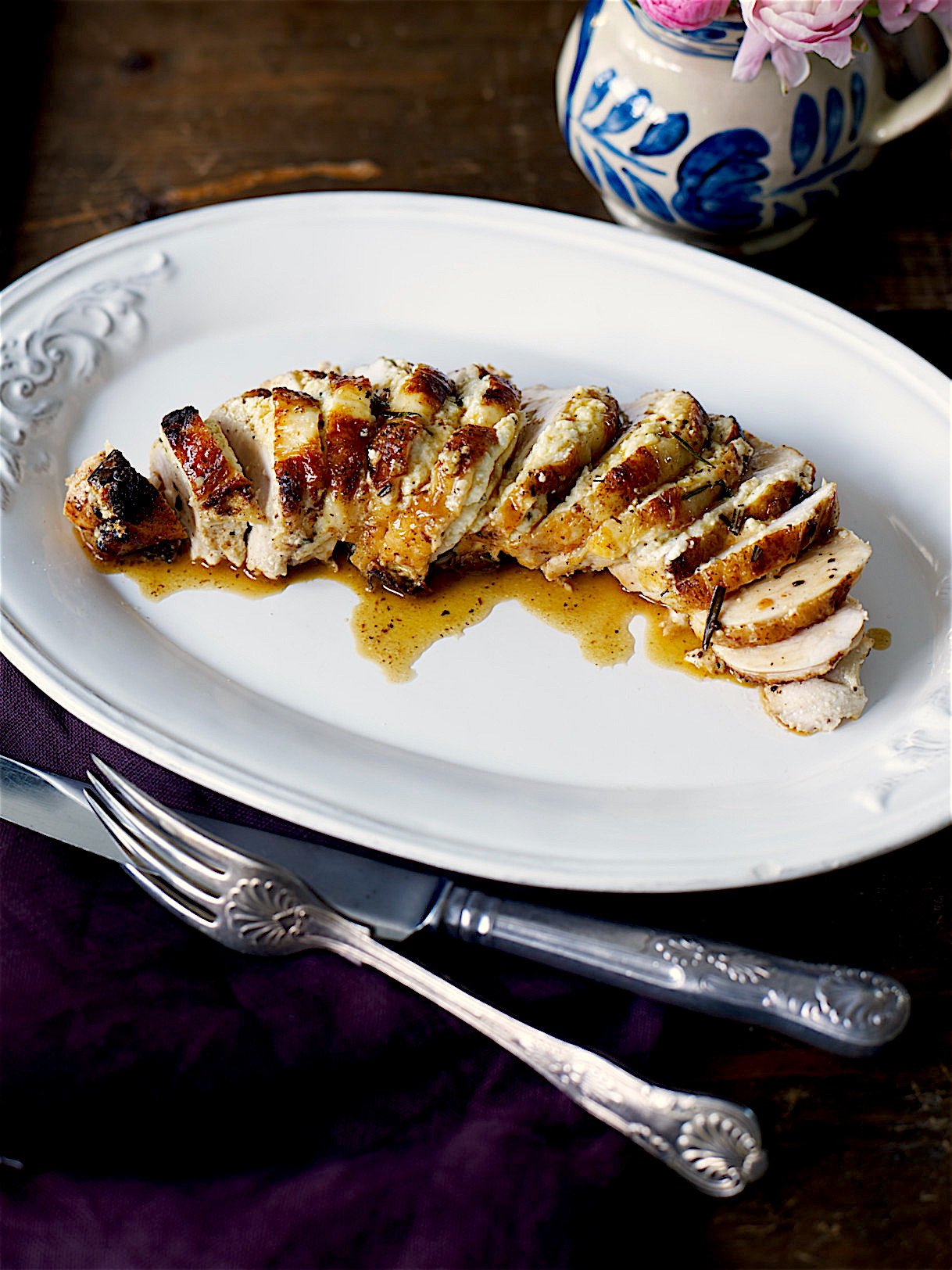 Ricotta-stuffed Chicken Breasts with Verjuice