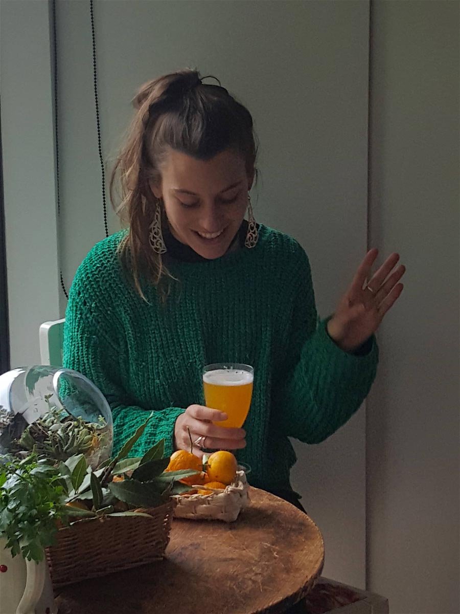 Ilaria with sour beer