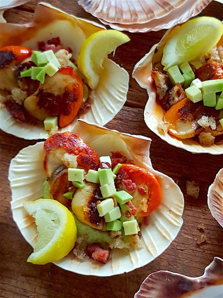 Scallops with Avocado Cream & Chorizo Crumb 2