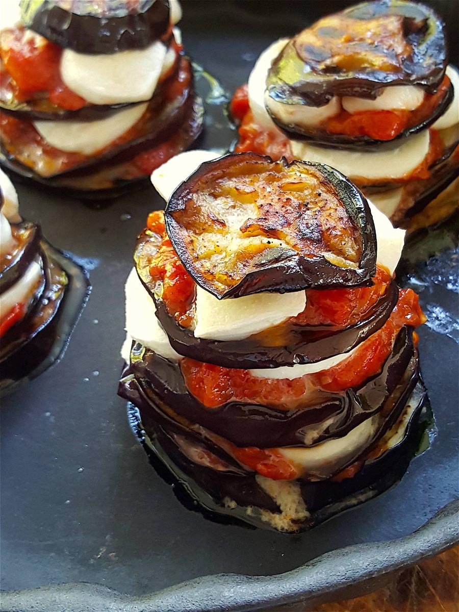Eggplant & Mozzarella Stacks 4