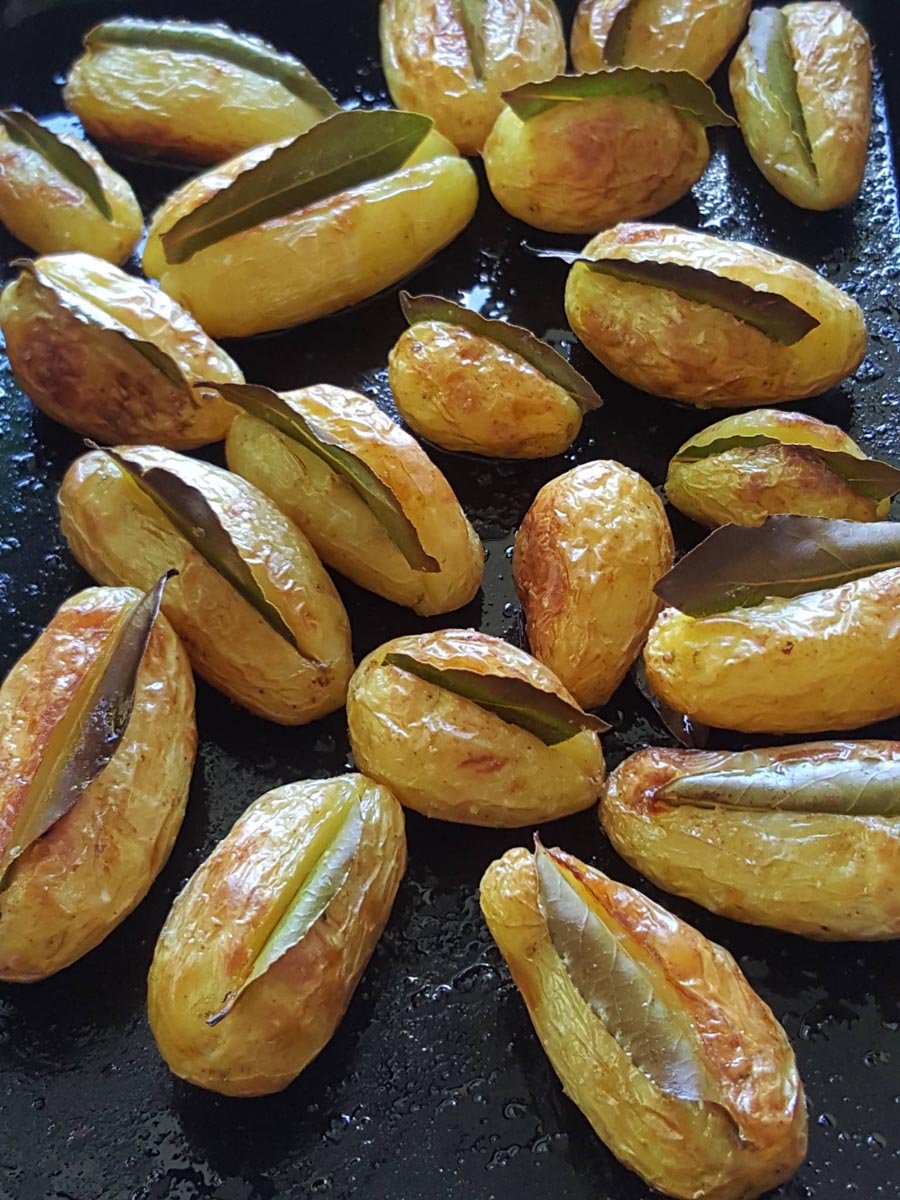 New Potatoes Roasted with Bay Leaves