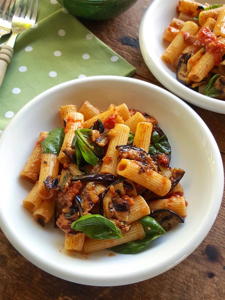 Rigatoni with Eggplant & Roasted Tomatoes