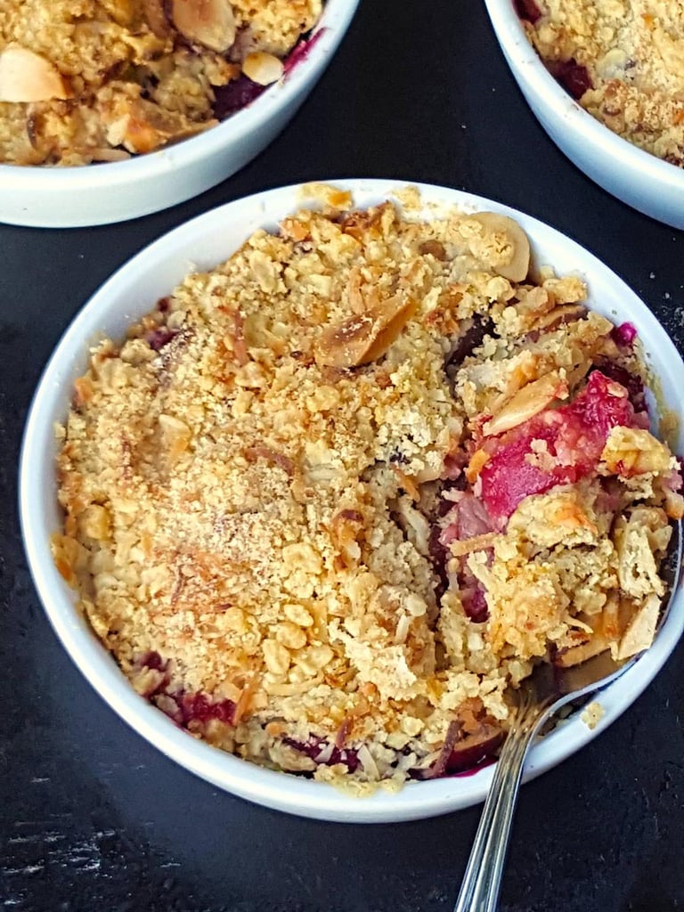 Blood Peach Crumble