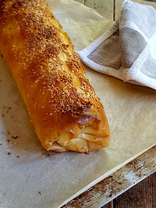 Chicken & Mustard Filo Pie