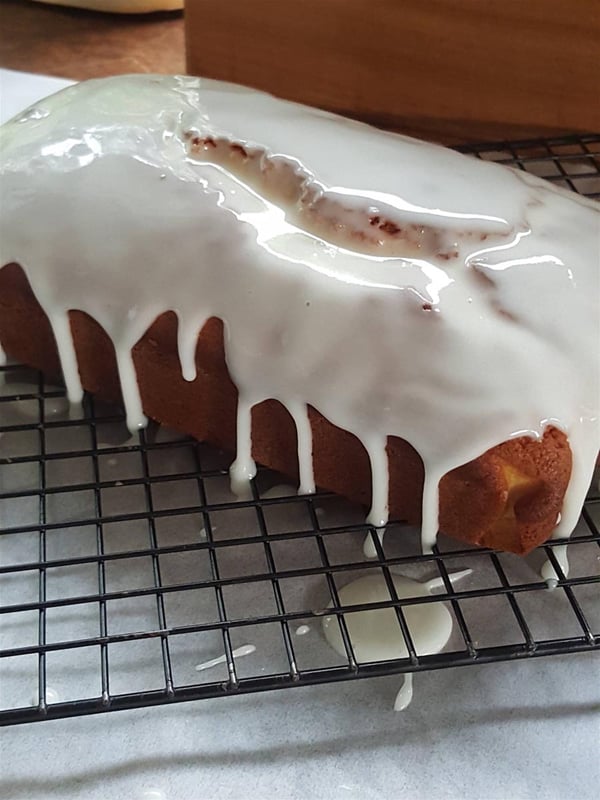 Lemon Loaf with Drippy Icing
