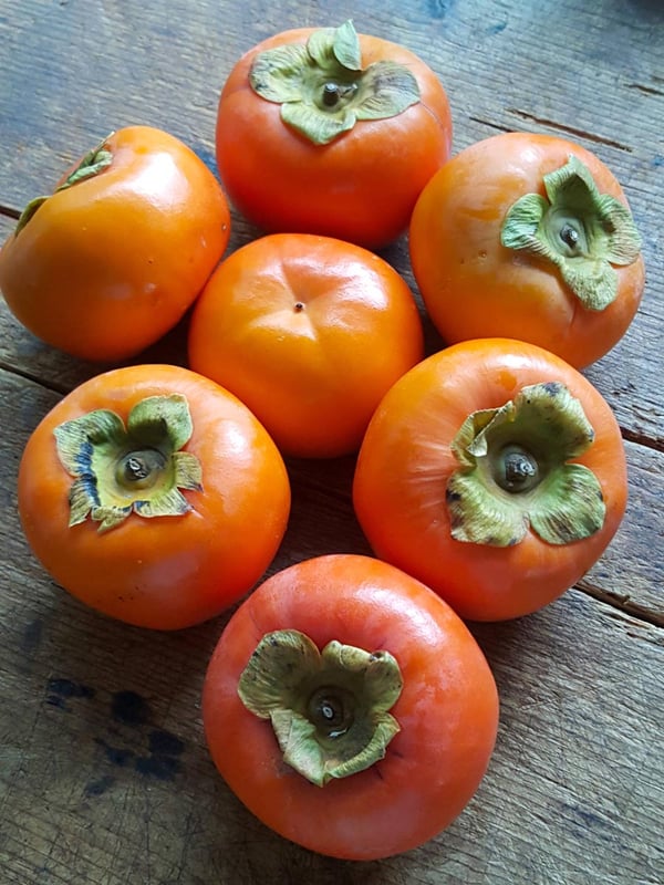 A bowl of green goodness|A bowl of green goodness|Winter Salad with Walnuts & Persimmon|Persimmons