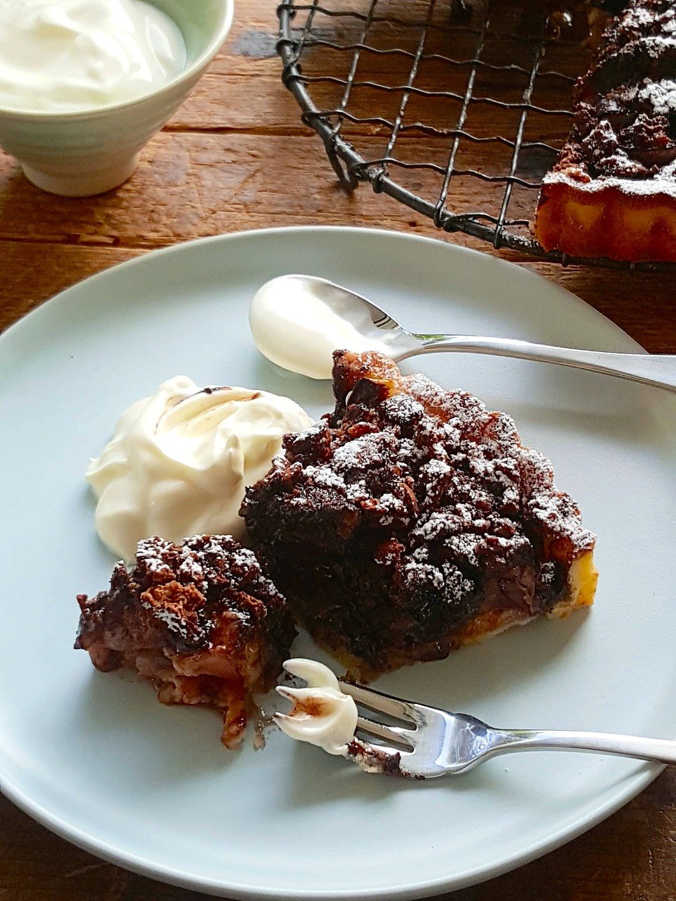 Shared Kitchen Peach & Chocolate Tart