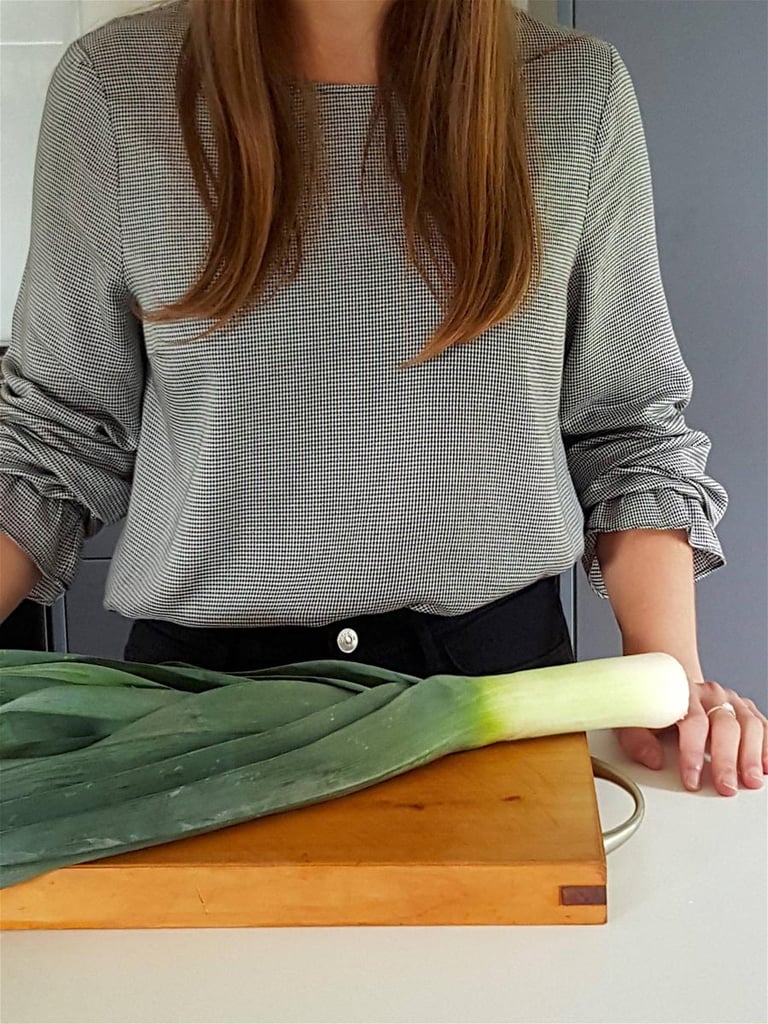 Preparing leeks