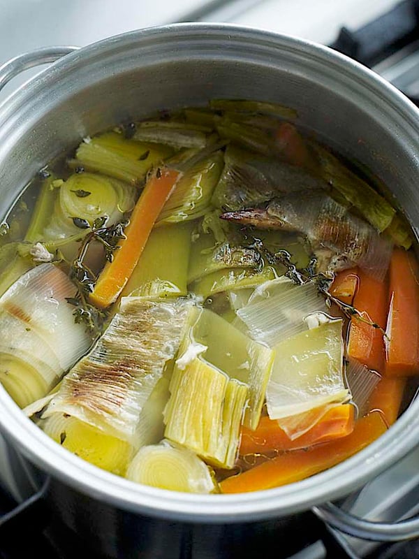 Freshly dug carrots|Winter stew ingredients|v|Chicken stock