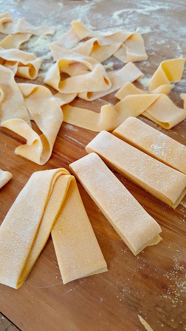 Pappardelle noodles