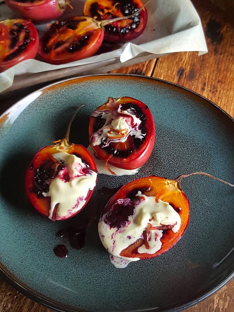 Tamarillos Baked with Maple Syrup