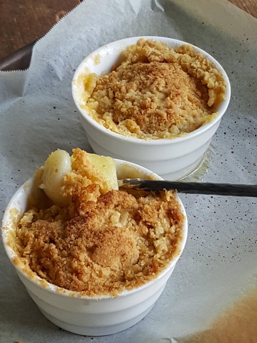 Brown sugar almond crumbles