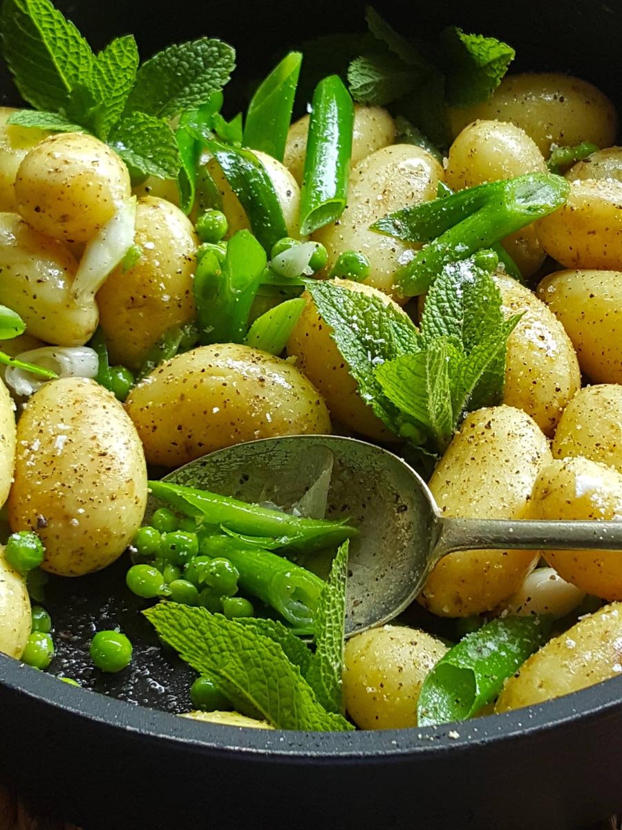 New Potatoes & Baby Peas