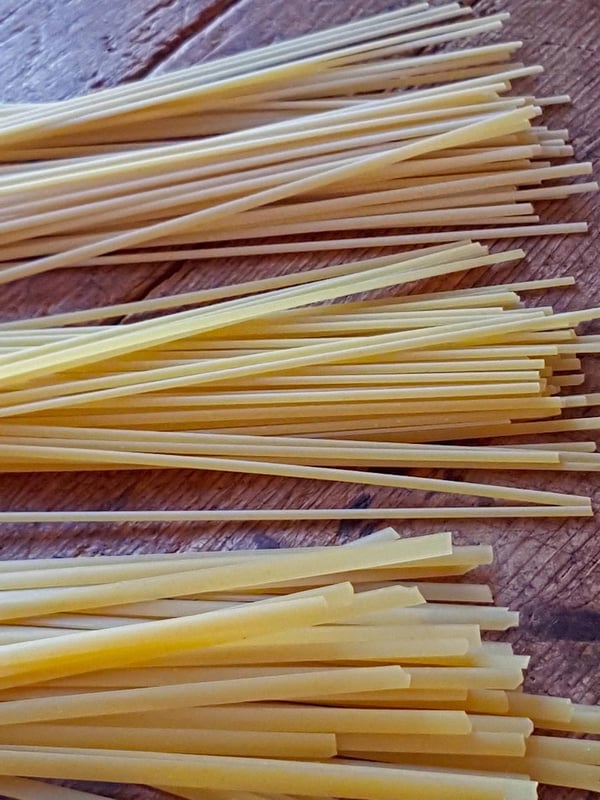 Different fettuccine noodles