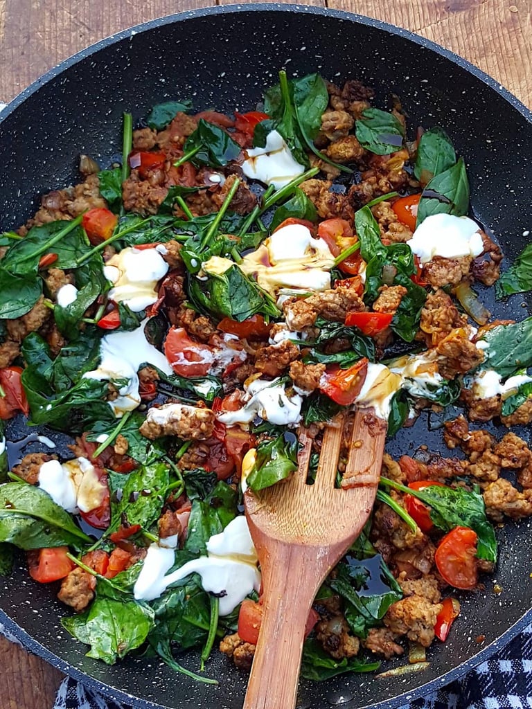 Lamb & Spinach in the Pan