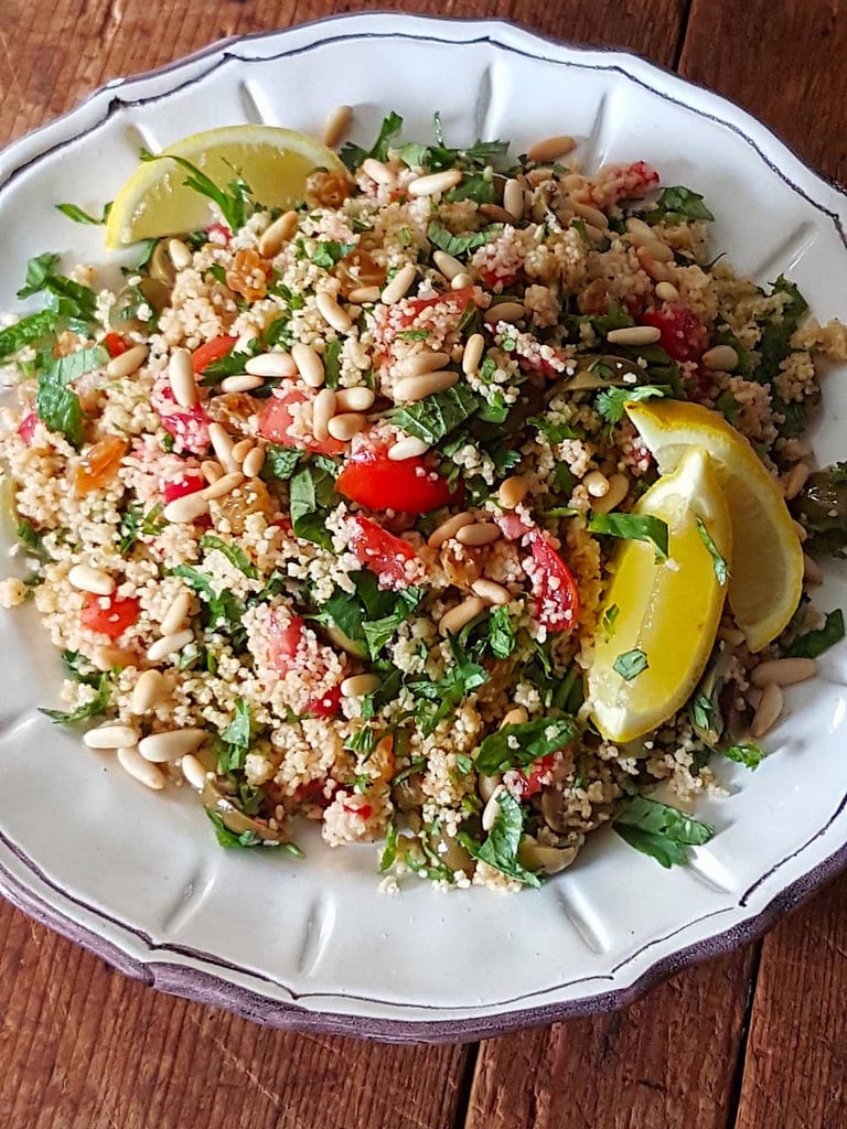 Couscous with Green Olives & Pine Nuts