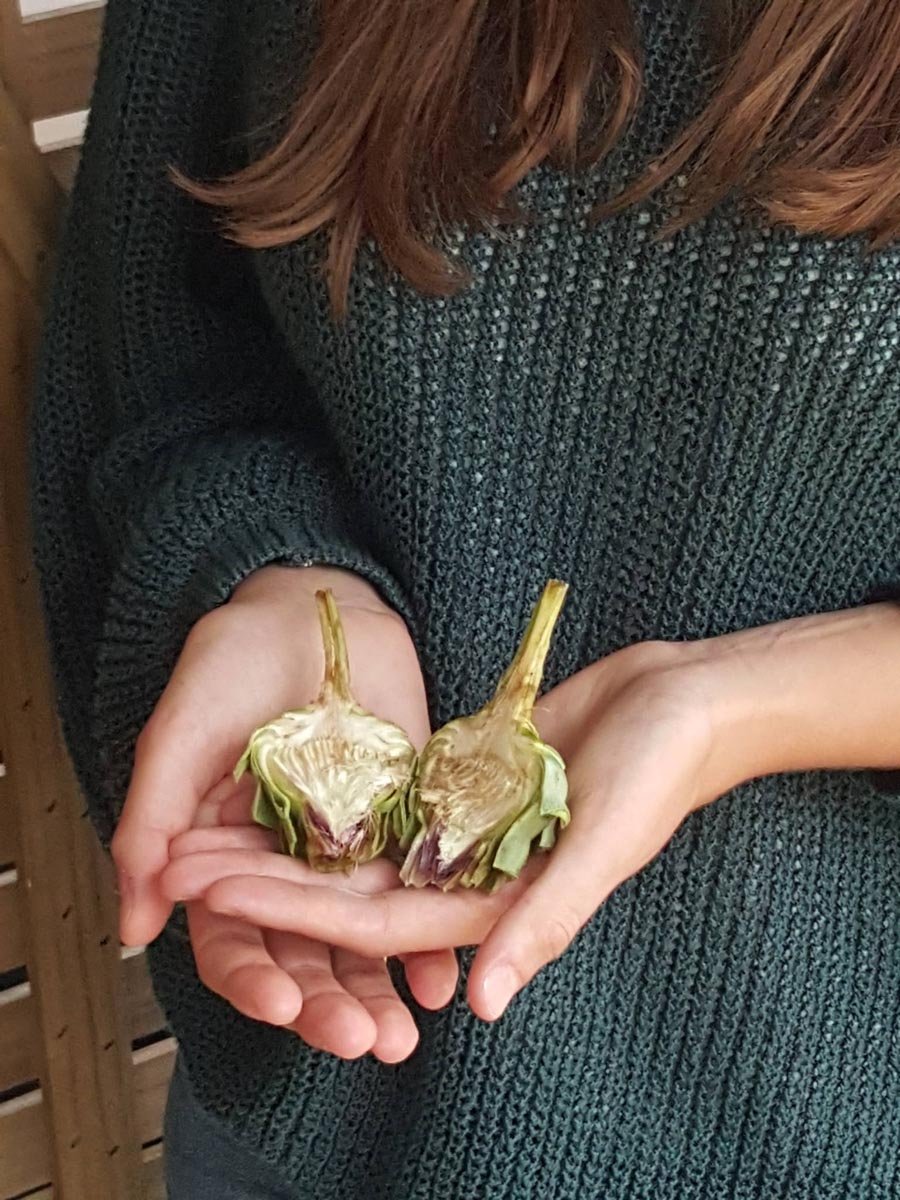 Ilaria holds her heart in her hands