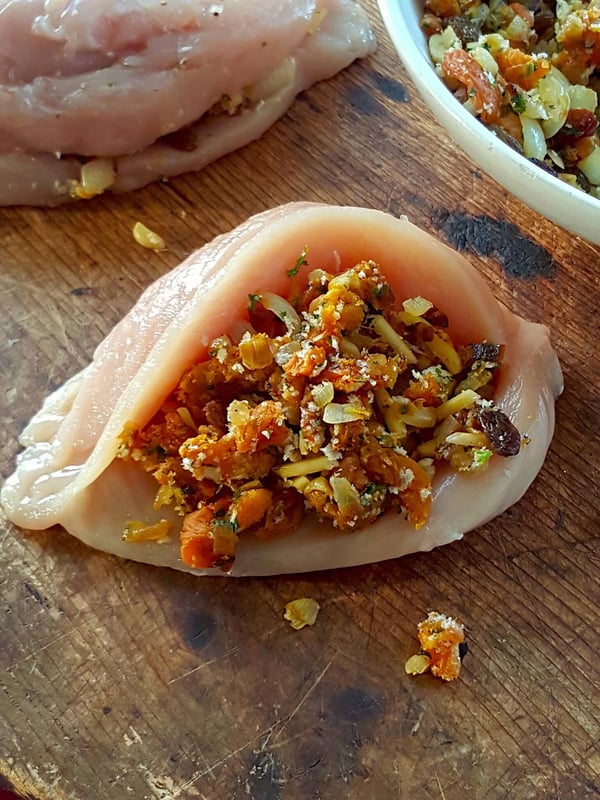Chicken Breasts with Apricot & Almond Stuffing|Chicken Breasts with Apricot & Almond Stuffing|Chicken Breasts with Apricot & Almond Stuffing