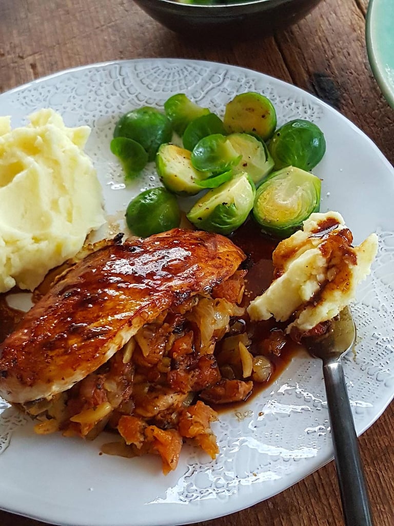 Chicken Breasts with Apricot & Almond Stuffing