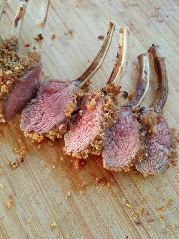Stunning lamb rack with cardamom