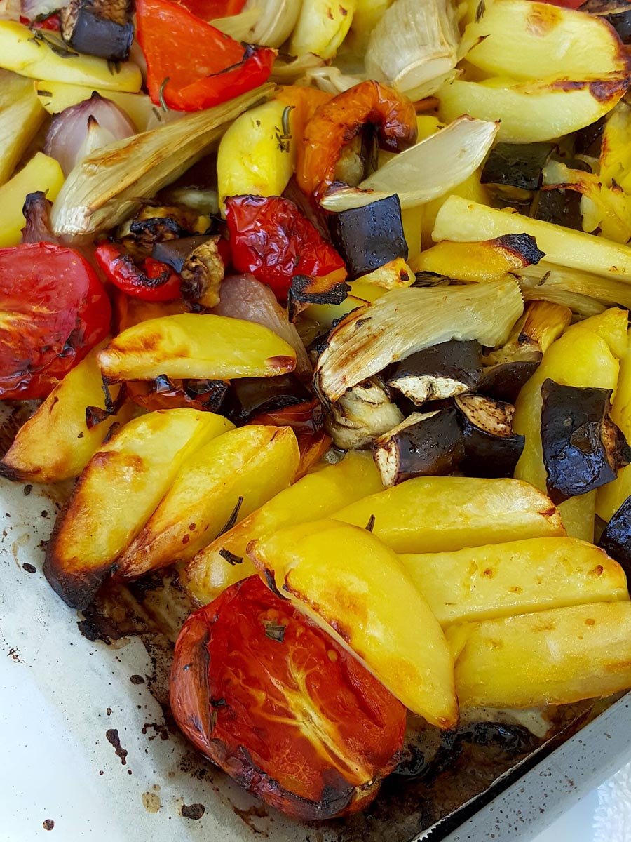 Greek-style baked vegetables