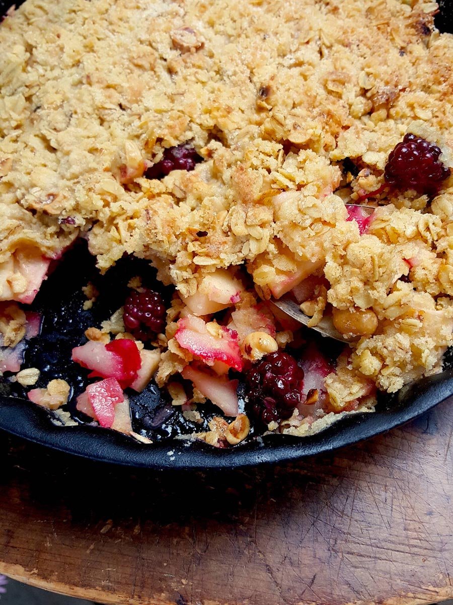 Apple & Blackberry Crumble