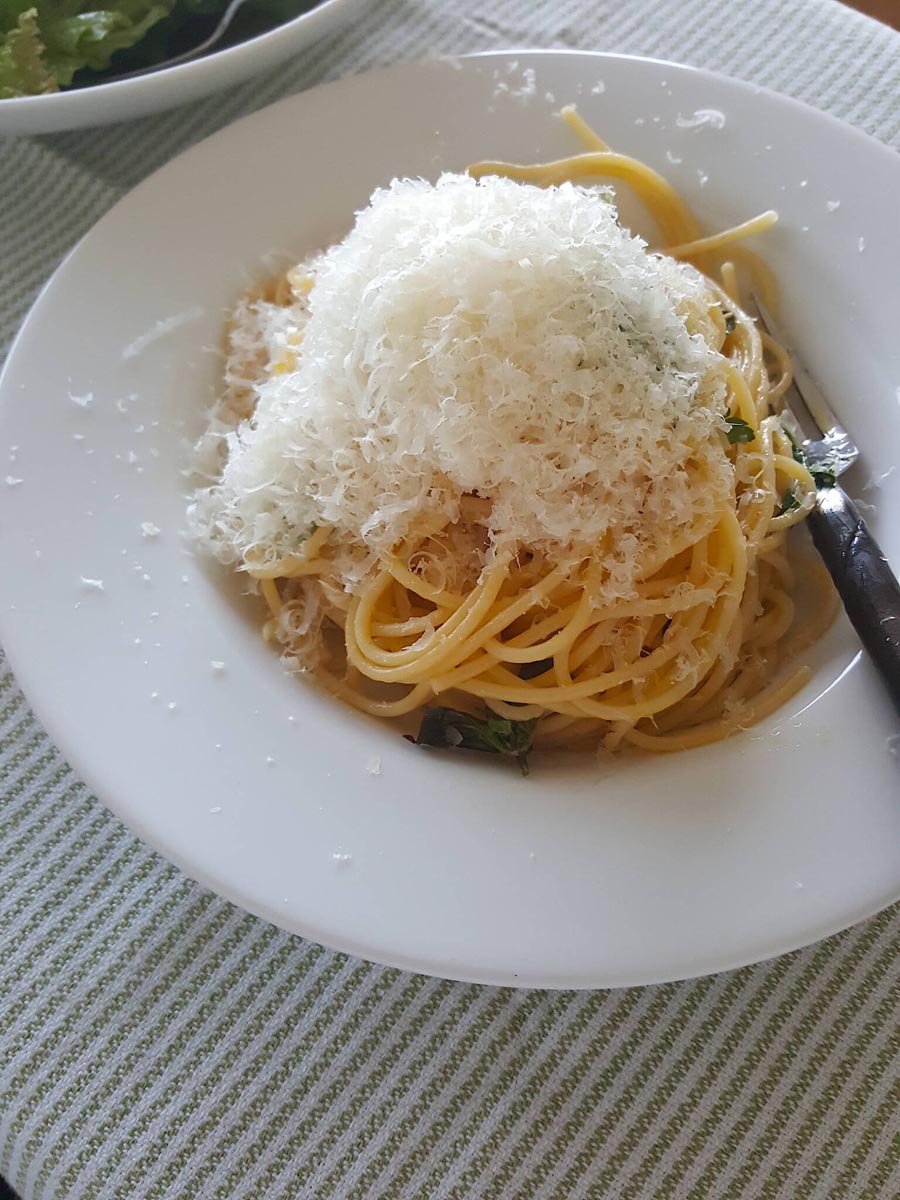 No point be shying with the parmesan!
