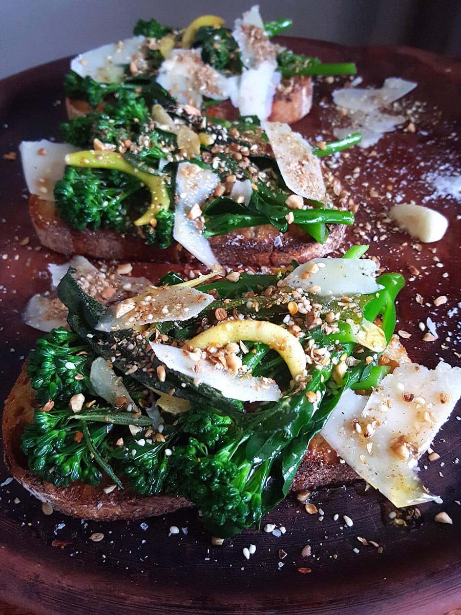 Brocolini Bruschetta