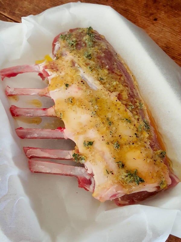Crusty Lamb Racks with Roasted Grapes 11