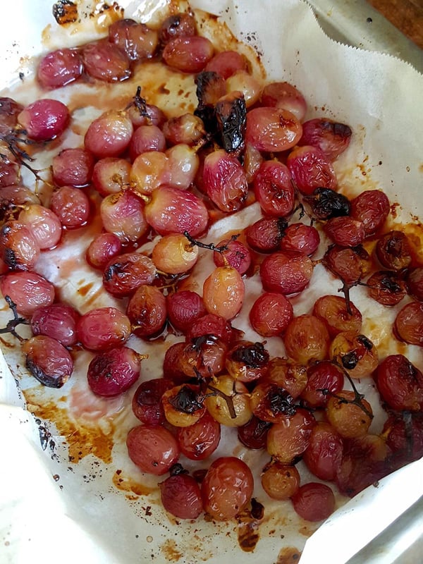 Roasted grapes