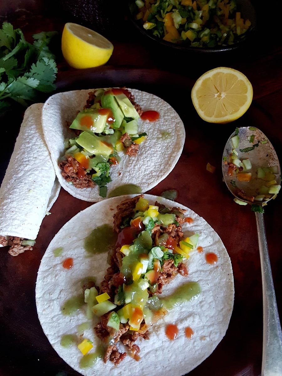 Tacos with Lamb in Adobo Sauce