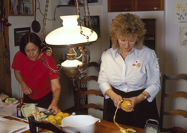 Julie Biuso cooking with Claudia Roden