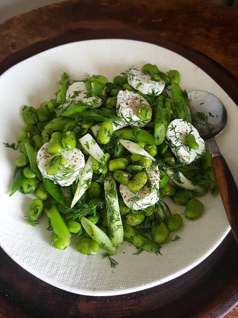 Broad Beans & Goat's Cheese
