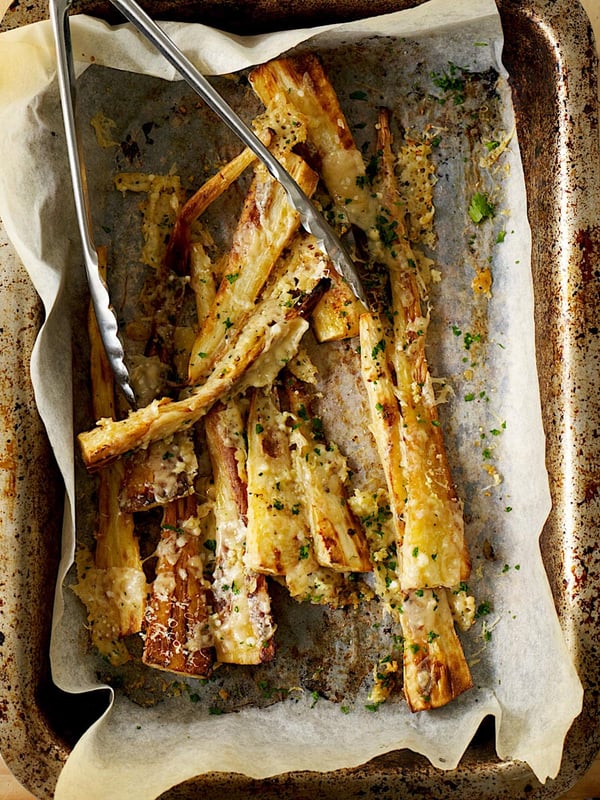 BEST-EVER Roasted Parsnips with Crispy Parmesan & Garlic