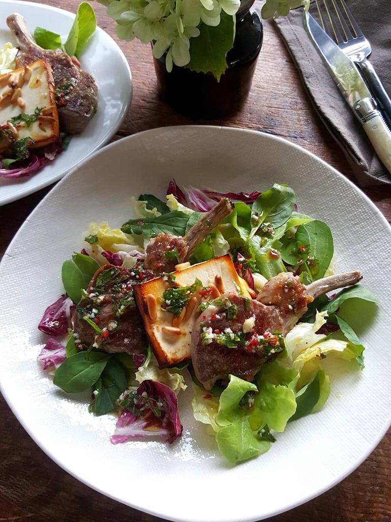 Lamb Cutlets with Baked Feta