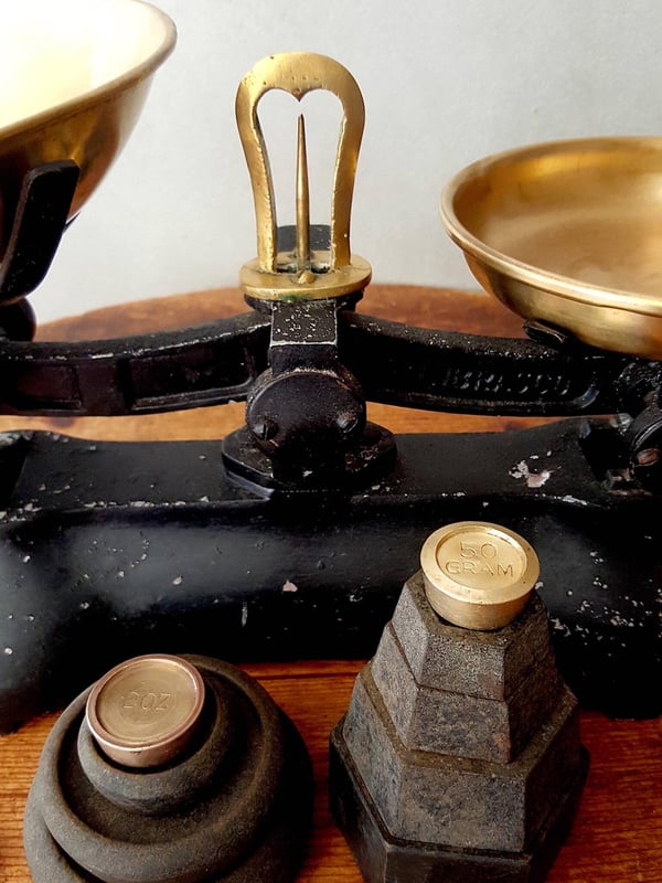 Old balance scales