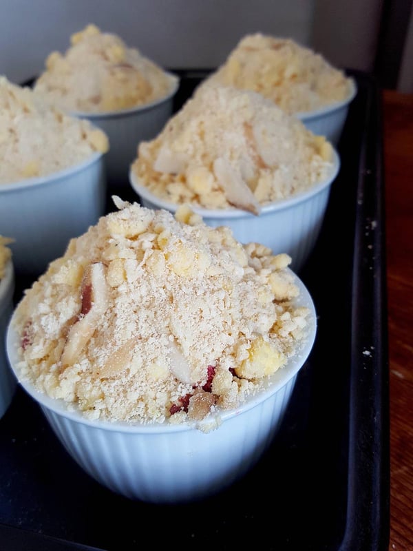 Rum Plums with Almonds & Coconut